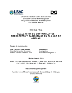 evaluación de contaminantes emergentes y radiactivos en el lago