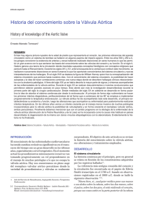 Historia del conocimiento sobre la Válvula Aórtica