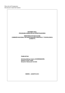 Dirección de Presupuestos División de Control de Gestión