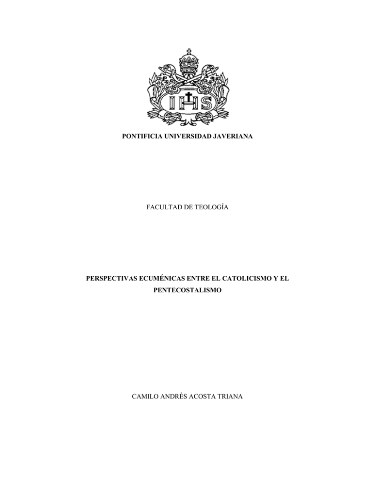 Ecumenismo Pentecostalismo Catolicismo