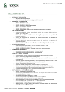 Formularios Proceso Civil - Editorial Jurídica Sepín