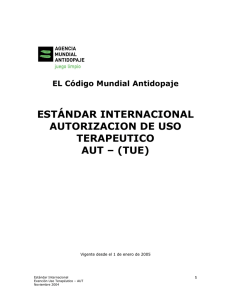 estándar internacional autorizacion de uso terapeutico aut – (tue)