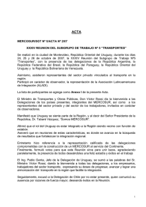 Acta Sub Grupo de Trabajo 5 - XXXIV Reunión - Montevideo
