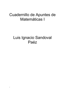 Cuadernillo de Apuntes de Matemáticas I Luis Ignacio