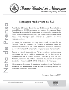 Nicaragua recibe visita del FMI