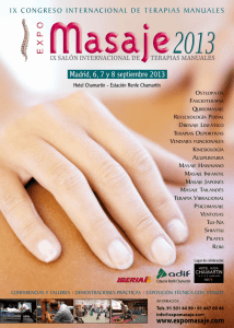 Programa ExpoMasaje 2013 - Editorial La Casita de Paz
