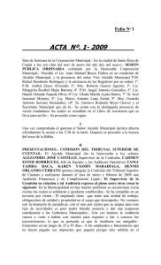 Folio Nº 2 - Municipal de Santa Rosa de Copan