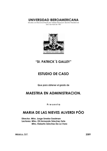 ESTUDIO DE CASO MAESTRIA EN ADMINISTRACION. MARIA DE