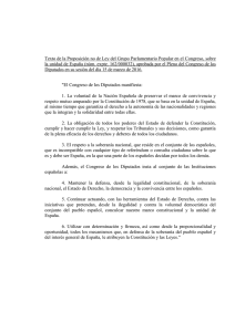 Texto de la Proposición no de Ley del Grupo Parlamentario Popular