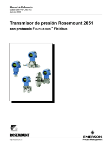 Transmisor de presión Rosemount 2051 con protocolo