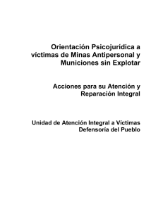 Orientación Psicojurídica a víctimas de Minas Antipersonal y