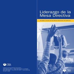 Liderazgo de la Mesa Directiva - California School Boards Association