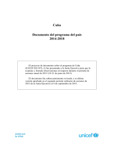 Cuba Documento del programa del país 2014-2018