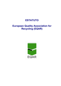 Estatuto de la Asociación - European Quality Association for