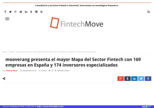 mooverang presenta el mayor Mapa del Sector Fintech
