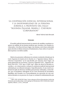 La cooperación judicial internacional y la inoponibilidad de