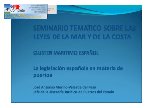 La legislación española en matería de puertos