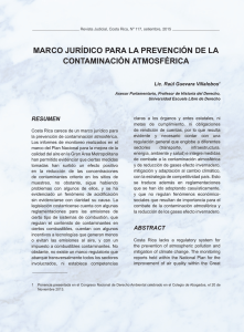 marco jurídico para la prevención de la contaminación atmosférica