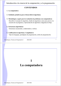 Introducción a las ciencias de la computación y a la programación