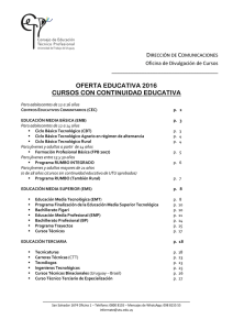 CURSOS CON CONTINUIDAD EDUCATIVA 2016