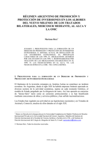 r&eacute;gimen argentino de promoci&oacute;n y protecci&oacute;n de inversiones en los