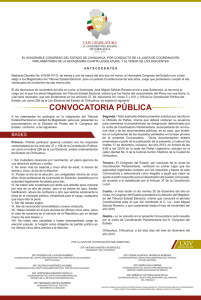 convocatoria pública - H. Congreso del Estado de Chihuahua