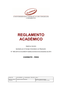 reglamento académico - Universidad Católica los Ángeles de