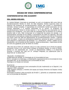 hojas de vida conferencistas - Federación Colombiana de Golf