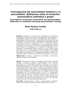 Convergencias del materialismo histórico y el psicoanálisis