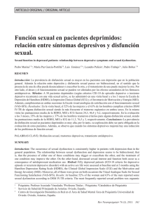 Función sexual en pacientes deprimidos: relación entre
