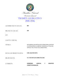 Proyecto de Ley 259 - Asamblea Nacional de Panamá