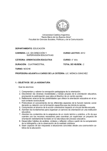 Orientación Educativa - Universidad Católica Argentina
