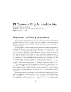 El Teorema Pi y la modelación