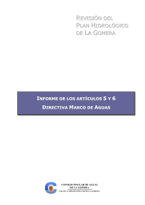 Informe de los artículos 5 y 6 Directiva Marco de Aguas.