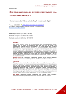 CINE TRANSNACIONAL, EL SISTEMA DE FESTIVALES Y LA