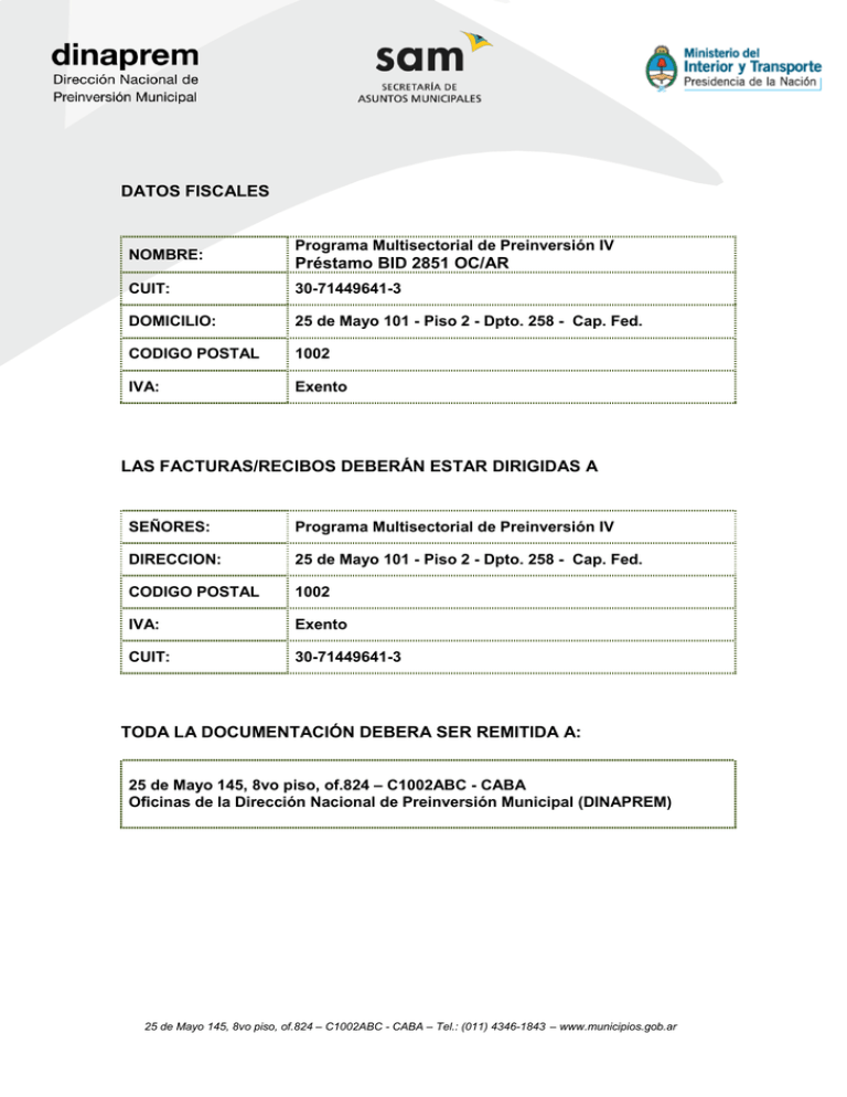 Instructivo Para La Confección De Facturas