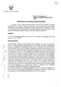 SENTENCIA DEL TRIBUNAL CONSTITUCIONAL En Lima, a los 21
