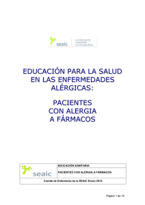 Protocolo de educación para la salud en pacientes alérgicos a