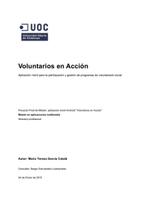 Voluntarios en Acción : Aplicación móvil para la participación y