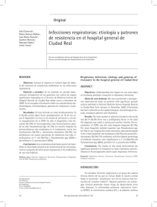 Infecciones respiratorias: etiología y patrones de resistencia en el