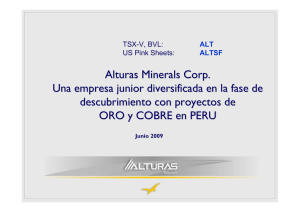 Alturas Minerals Corp. Una empresa junior diversificada en la fase