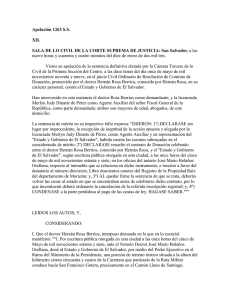 Apelación 1263 S.S. XII. SALA DE LO CIVIL DE LA CORTE