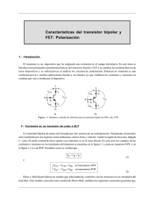 Características del transistor bipolar y FET: Polarización