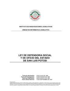 ley de defensoria social y de oficio del estado de san luis potosi