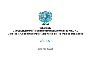 Cuestionario Fortalecimiento Institucional de ARCAL.