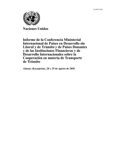 Naciones Unidas Informe de la Conferencia Ministerial