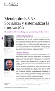 Socializar y sistematizar la innovación