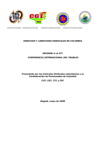 Informe a la conferencia internacional del trabajo