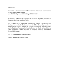 LEY 15378 Asociación Latinoamericana de Libre Comercio. Tratado