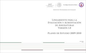 Lineamiento para evaluación y acreditación de asignaturas vigente